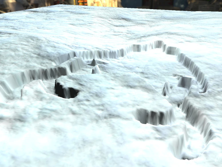 Damaged helmet deformation without blur